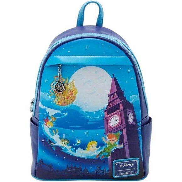 Loungefly Disney Peter Pan Characters Glow in the Dark Womens Double Strap Bag - Picture 1 of 3